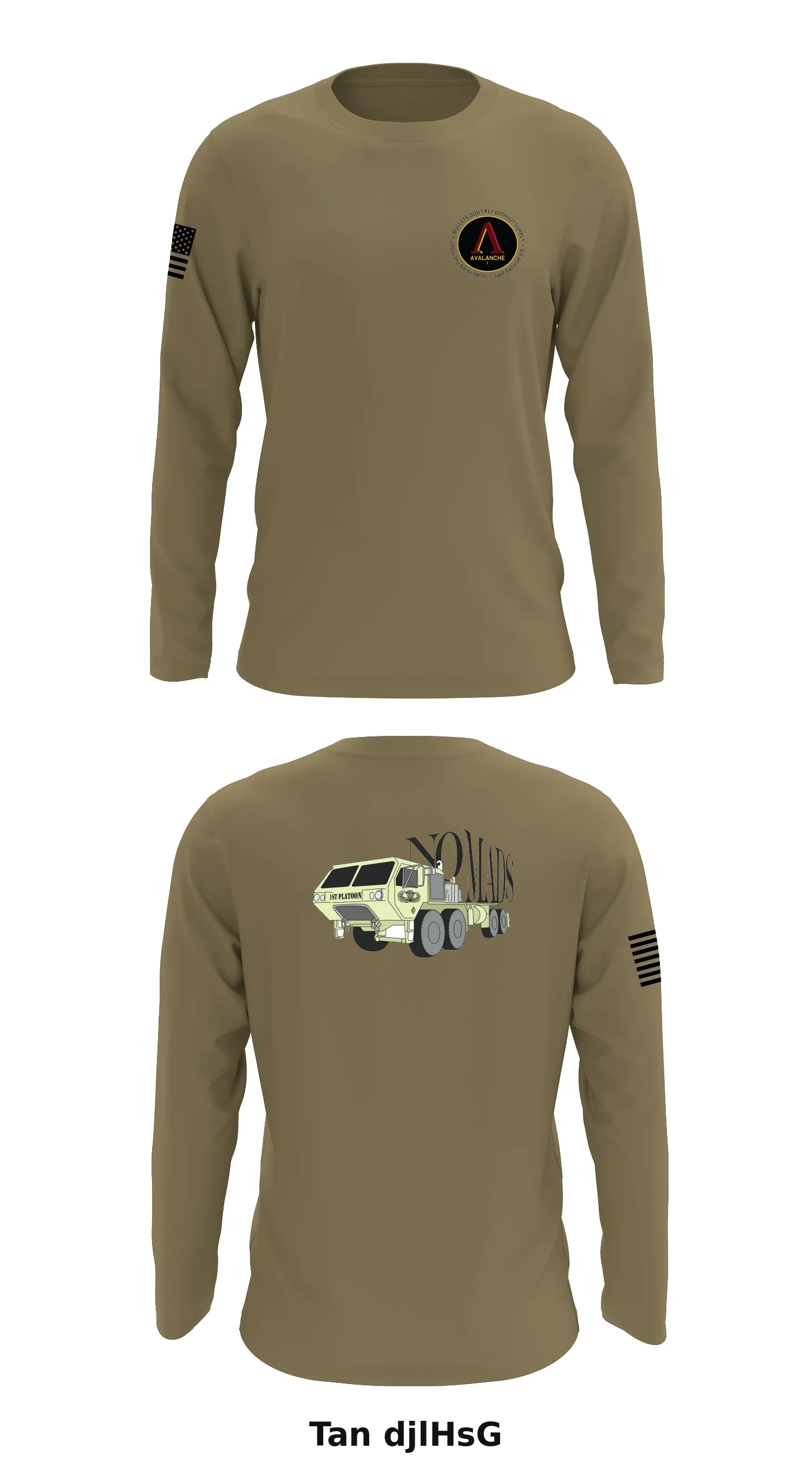 1 PLT, A CO, 725 BSB Store 1 Core Men's LS Performance Tee - djlHsG