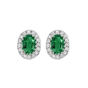 14KT White Gold & Diamond Classic Book Color Ensembles Fashion Earrings  - 1/5 ctw