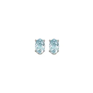 14KT White Gold Classic Book Color Stud Earrings