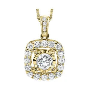14KT Yellow Gold & Diamond Tru Reflection Neckwear Pendant    - 1/2 ctw