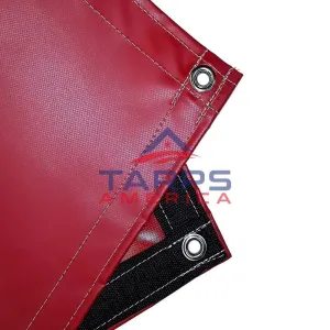 18 oz Heavy Duty Red Coated Vinyl Tarp by AtlasShield®