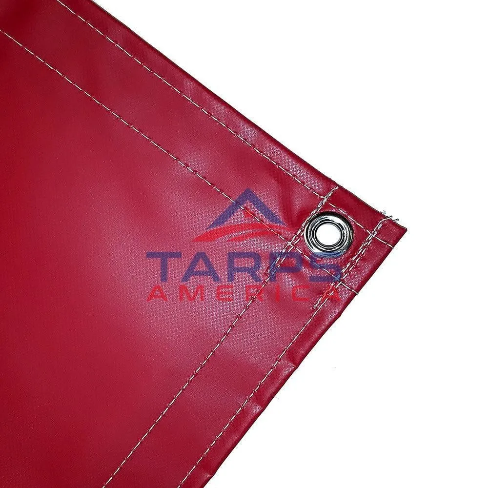 18 oz Heavy Duty Red Coated Vinyl Tarp by AtlasShield®