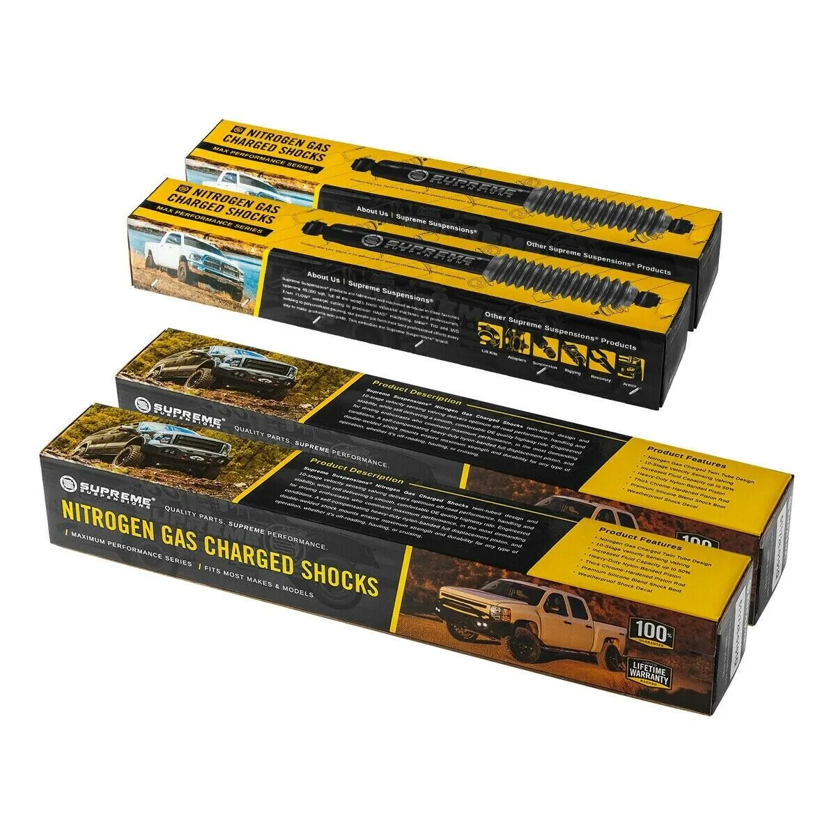 1999-2007 Chevrolet Silverado 1500 4WD Full Suspension Lift Kit with Rear U-Bolt Flip Kit & MAX Performance Shocks