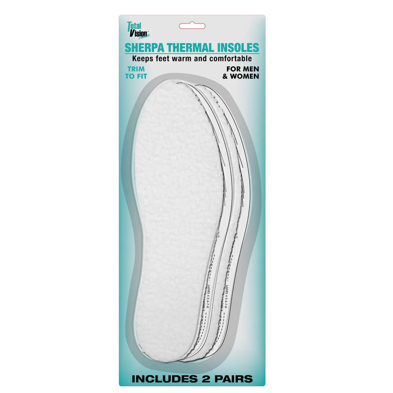 2-Pairs: Unisex Sherpa Thermal Insoles