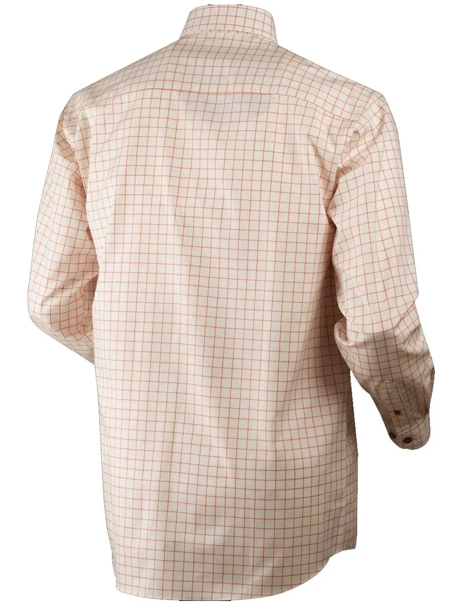 50% OFF HARKILA Stenstorp 100% Cotton Shirt - Mens - Burnt Orange Check - Size: Medium & 2XL