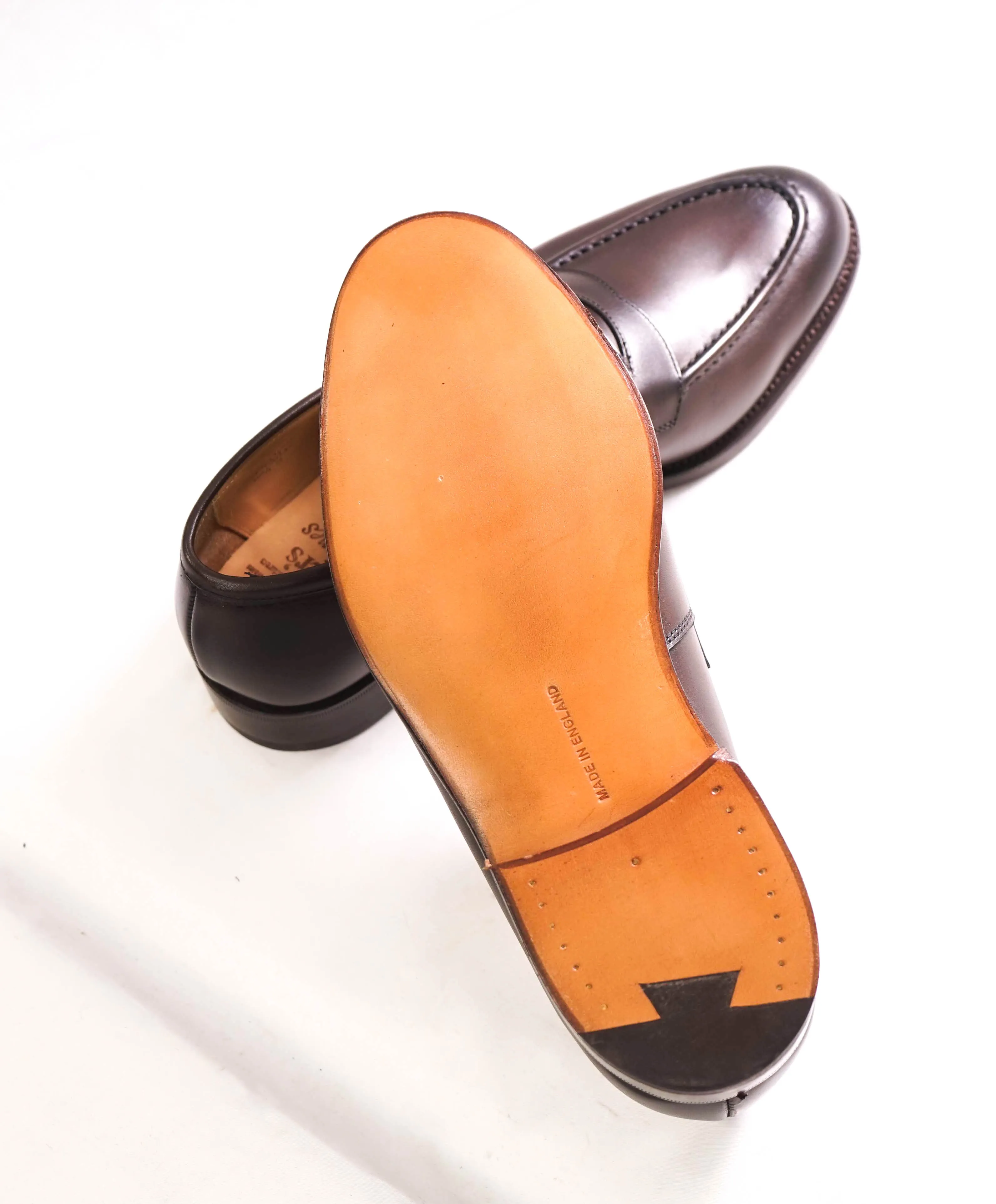 $700 TRICKER'S - England "HARVARD" Brown Leather Penny Loafer  - 10 US ( 9 UK )