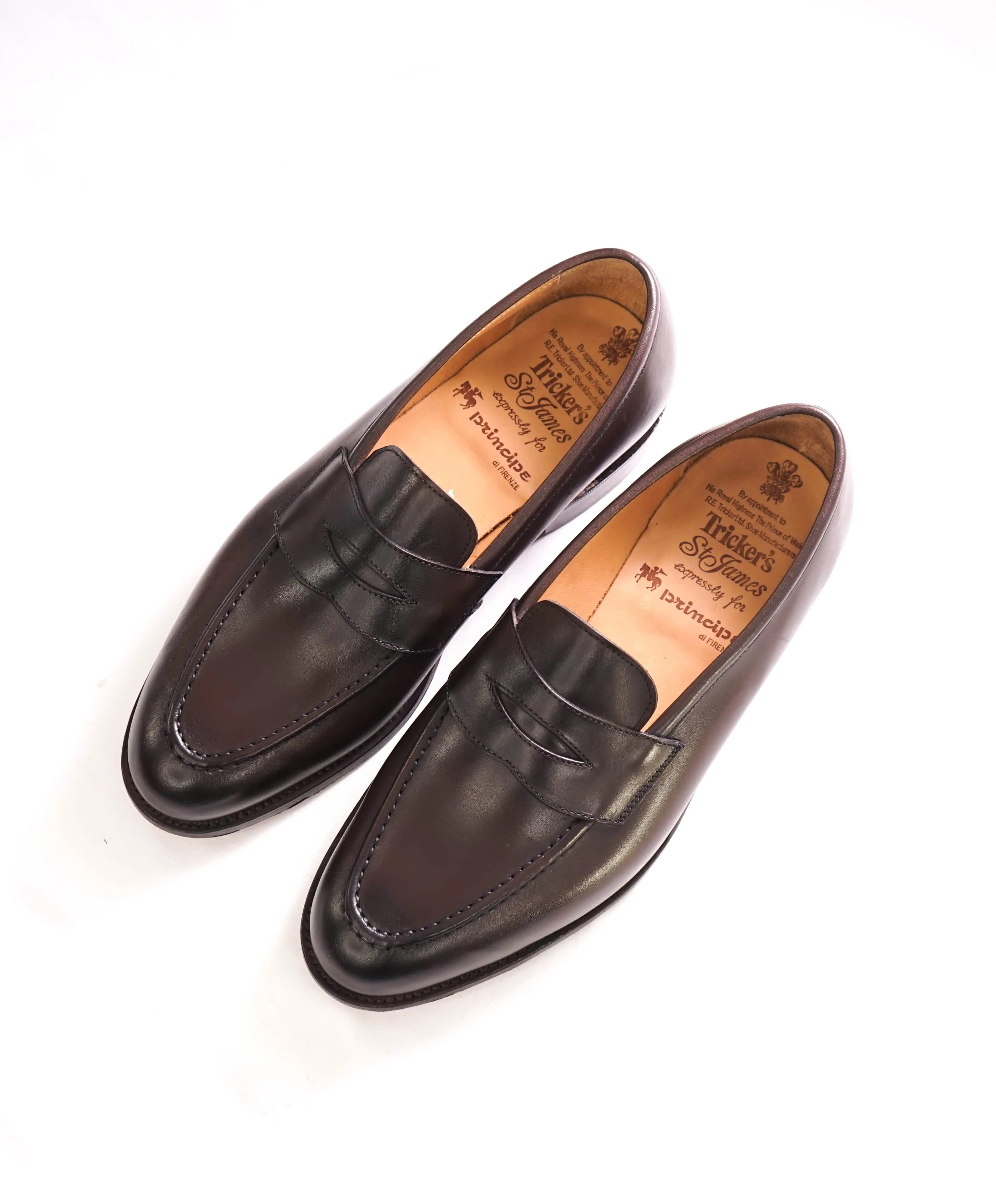 $700 TRICKER'S - England "HARVARD" Brown Leather Penny Loafer  - 10 US ( 9 UK )