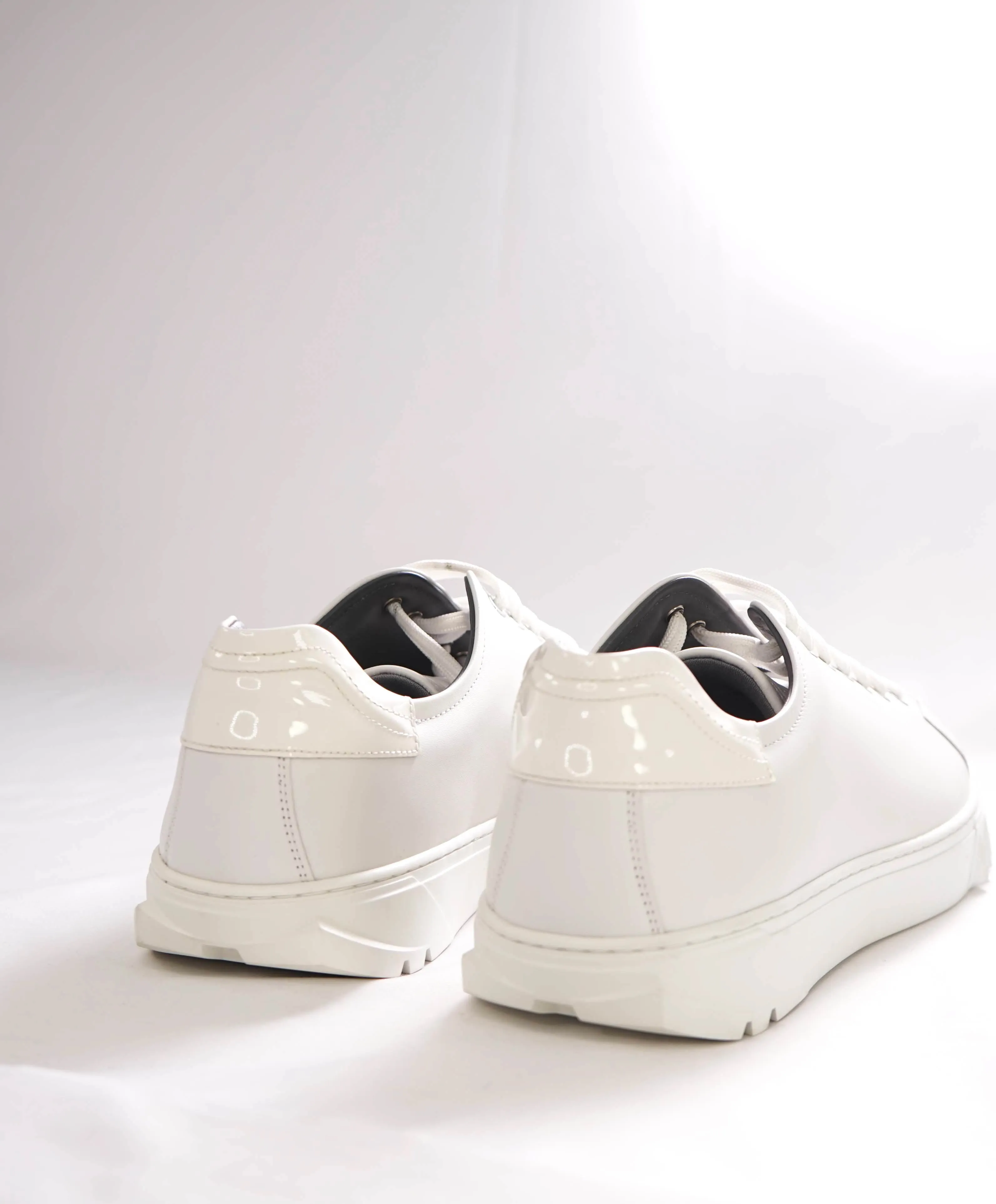 $750 SALVATORE FERRAGAMO - *Rhinoceros* White Gancini Sneaker - 10 US