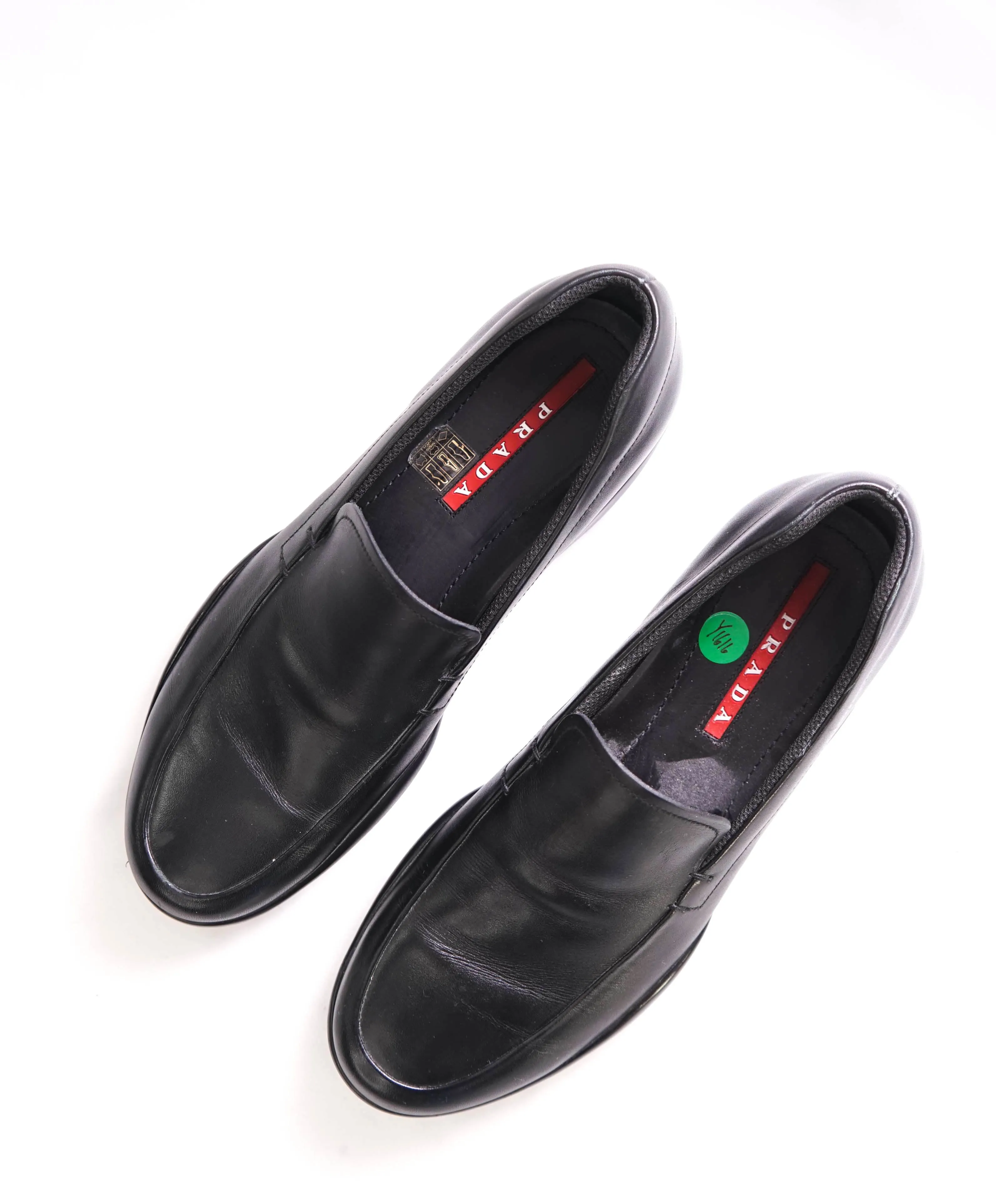 $795 PRADA - *LINEA ROSSA* Black Slip On Logo Vamp Loafer - 8.5 US (7.5 Prada)