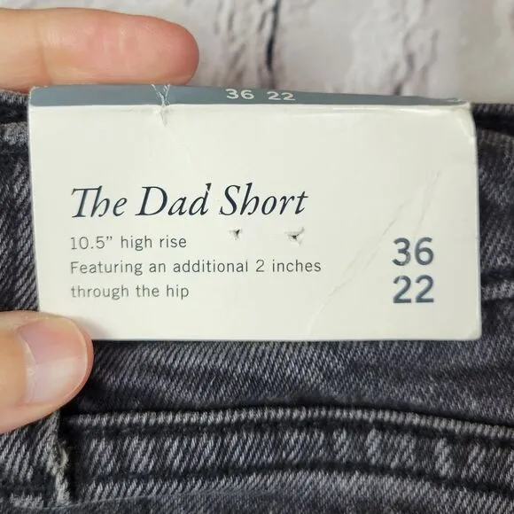 Abercrombie &amp; Fitch plus black The Dad 10.5&quot; high rise curve love shorts