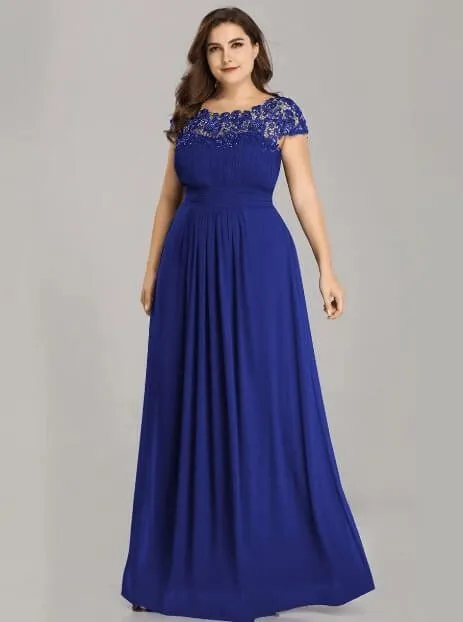 Allanah cap sleeve lace and chiffon bridesmaid dress in darker colors