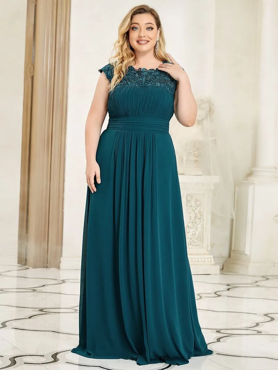 Allanah cap sleeve lace and chiffon bridesmaid dress in darker colors
