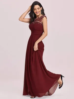 Allanah cap sleeve lace and chiffon bridesmaid dress in darker colors