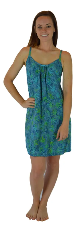 Aloha Royale - Short Bali Dress - Batik Ganja - Green