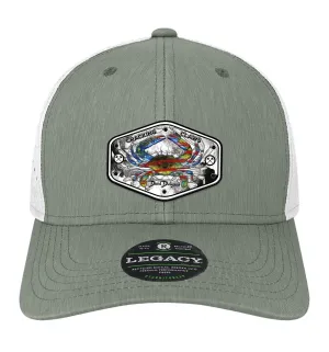 American Blue Crab Performance Dark Grey White Hat