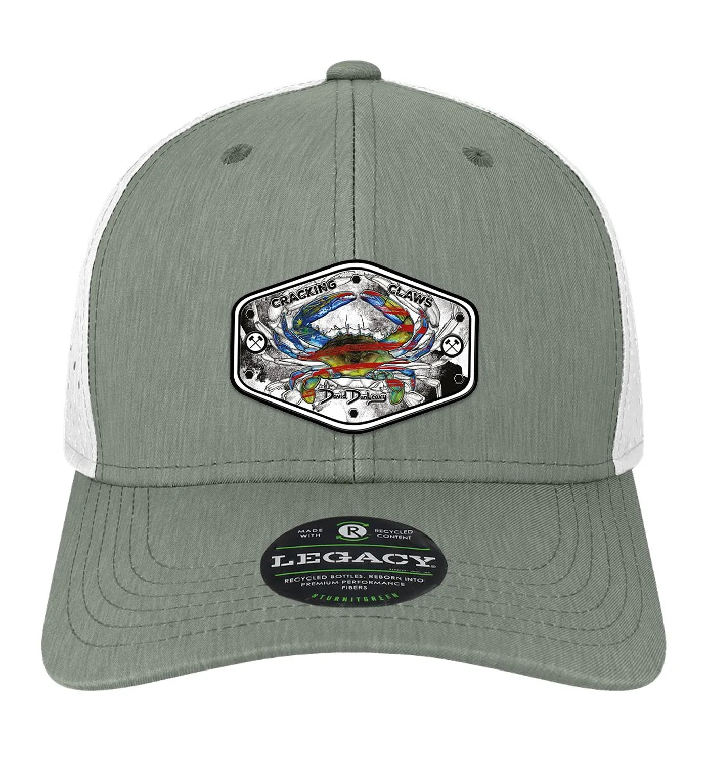 American Blue Crab Performance Dark Grey White Hat