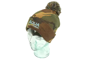 Aqua Camo Bobble Hat