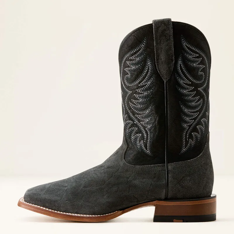 Ariat Men's Black Elephant Print Wiley Broad Square Toe Cowboy Boots