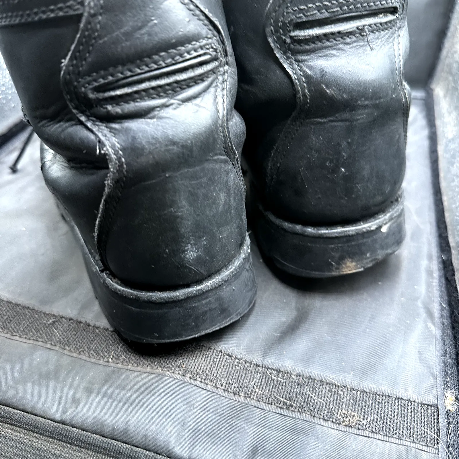 Austrian Army Black Leather Army Heavy Duty Combat Boots - Size EU 42 - UK 8
