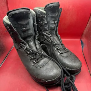Austrian Army Black Leather Heavy Duty Combat Boots - Size EU 41 - UK 7