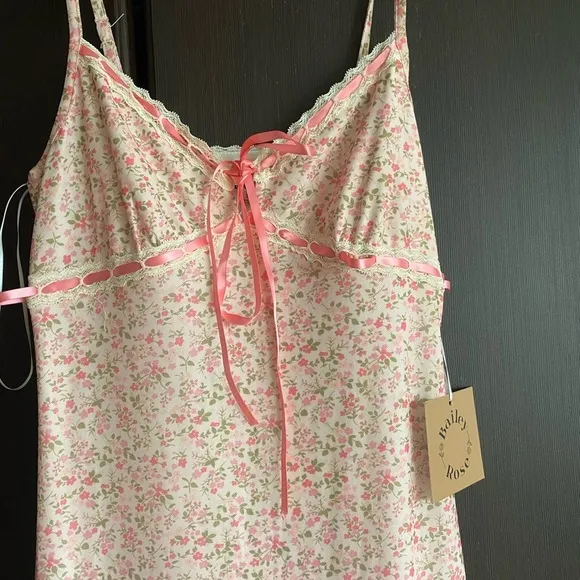 bailey rose  mesh Floral Pink Maxi Dress maxi size M​