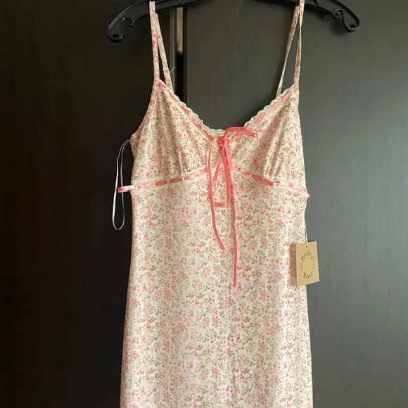 bailey rose  mesh Floral Pink Maxi Dress maxi size M​
