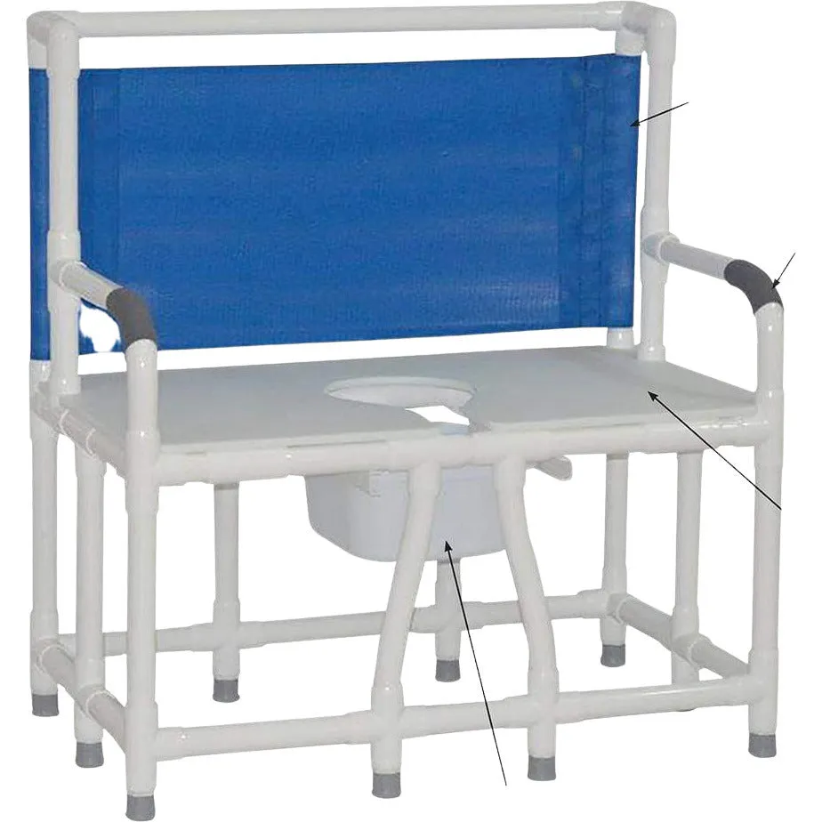 Bariatric Bedside Commode - Fixed Arms Model 136-C10 by ConvaQuip