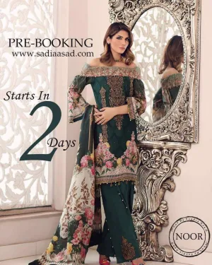 Beutifull winter dress by noor with woolen shawl Model # W 1000