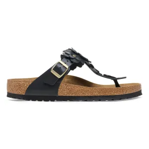 BIRKENSTOCK- GIZEH FLOWER NATURAL LEATHER SANDAL