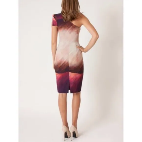 Black Halo Amelie Luckdragon One Shoulder Sheath Dress Pencil Dress NWT Size 4
