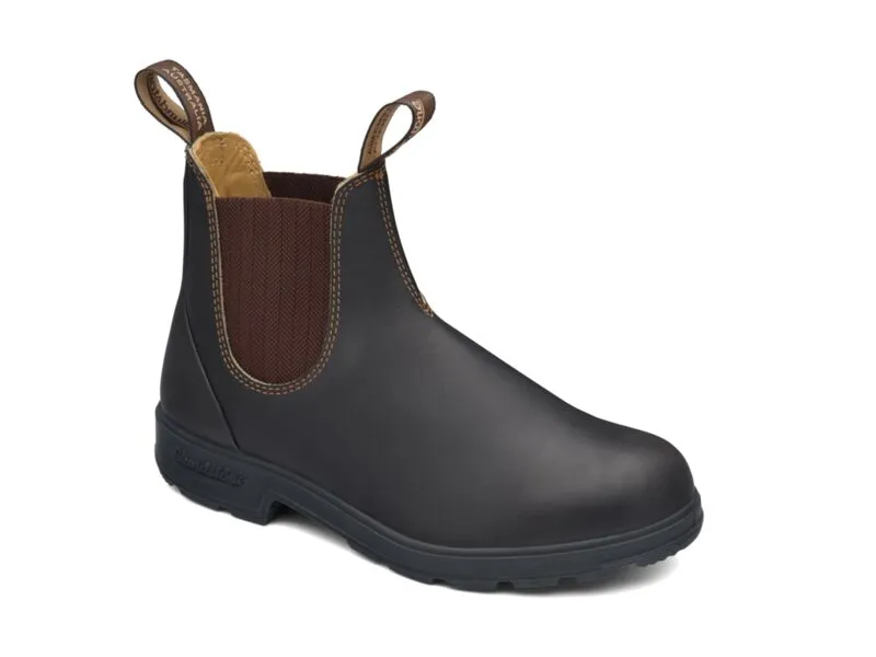 Blundstone 600 Elastic Side V Cut Work Boot - Brown