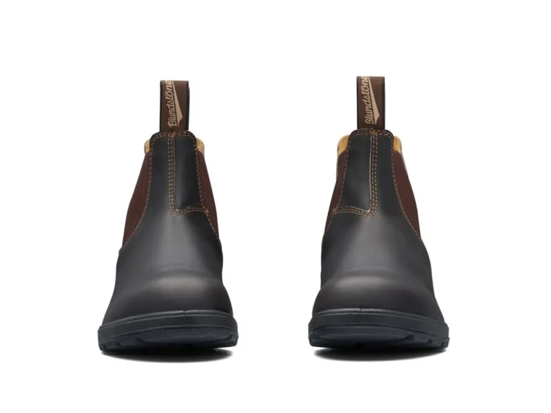 Blundstone 600 Elastic Side V Cut Work Boot - Brown