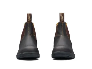 Blundstone 600 Elastic Side V Cut Work Boot - Brown