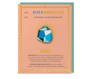 Bossamarine Fantasy Stone Pin & Card