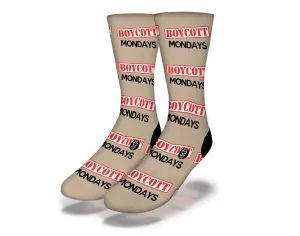 Boycott Mondays Socks Brown