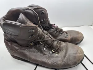 British Army Brown Leather Heavy Duty Combat Boots - Size EU 48 - UK 13L