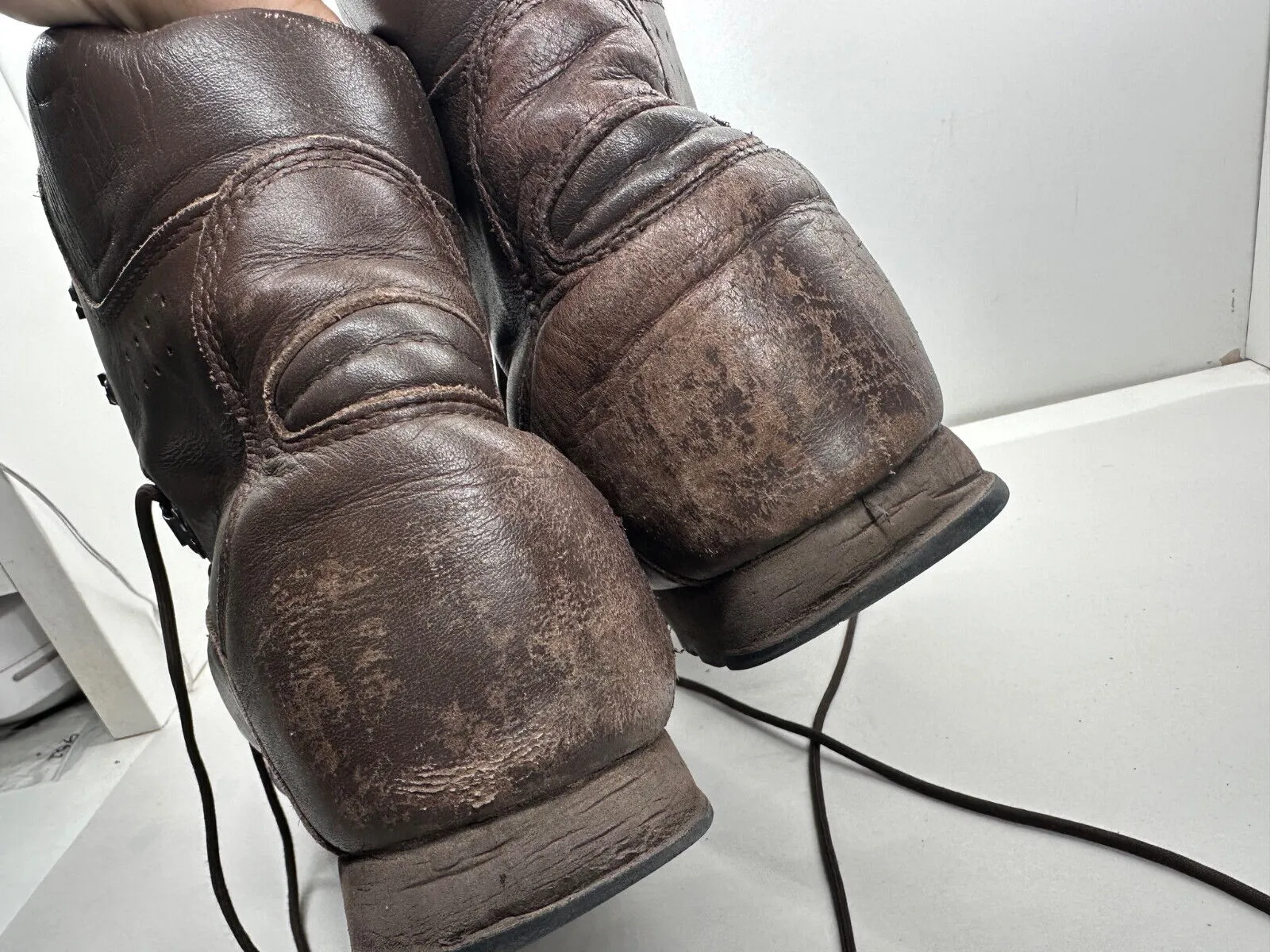 British Army Brown Leather Heavy Duty Combat Boots - Size EU 48 - UK 13L