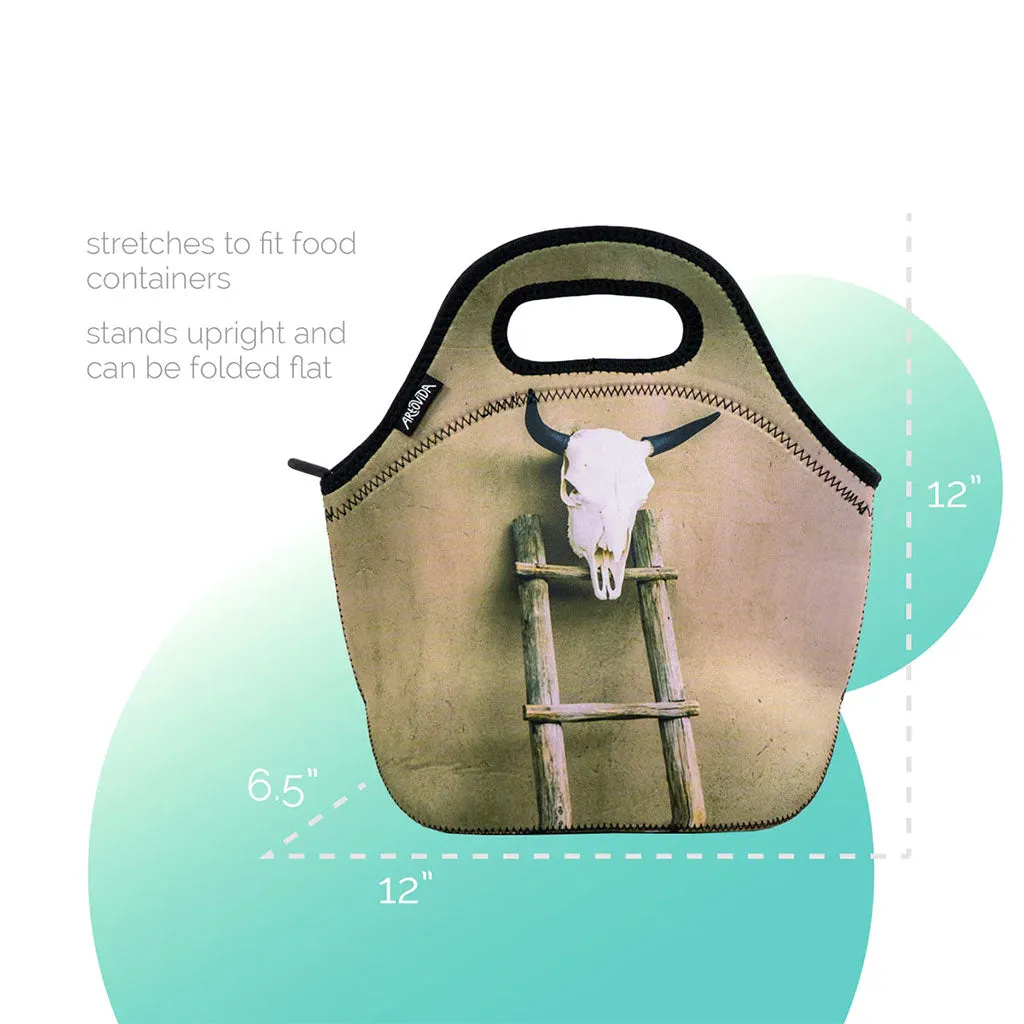 Bull Skull Insulated Lunch Bag