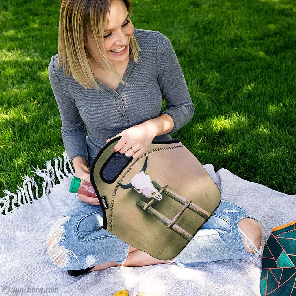 Bull Skull Insulated Lunch Bag