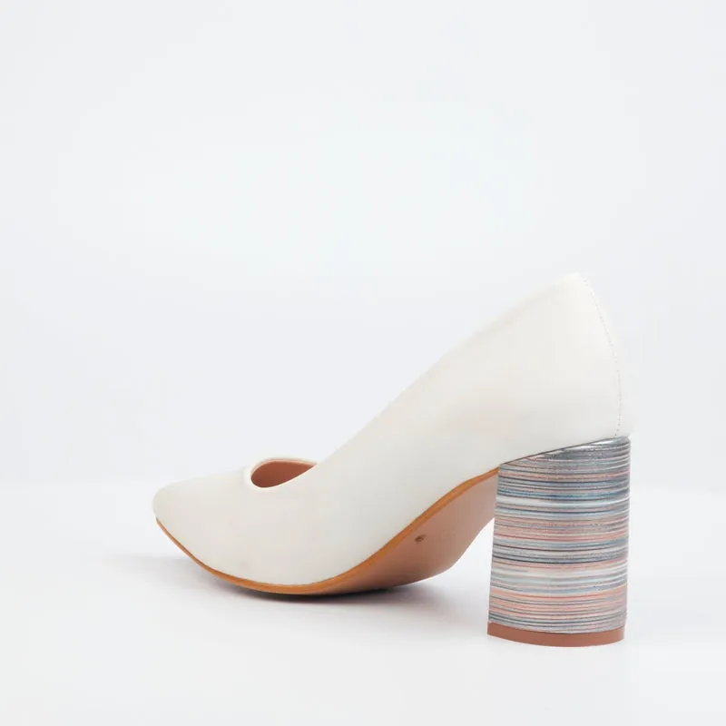 Butterfly Formal 3/4 Heel - White