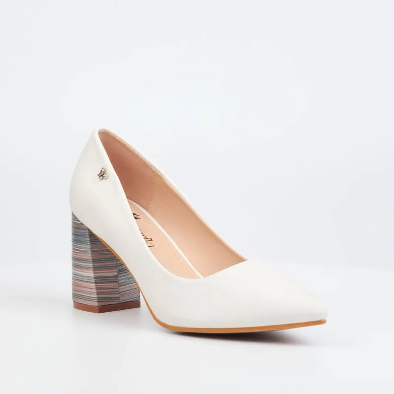Butterfly Formal 3/4 Heel - White