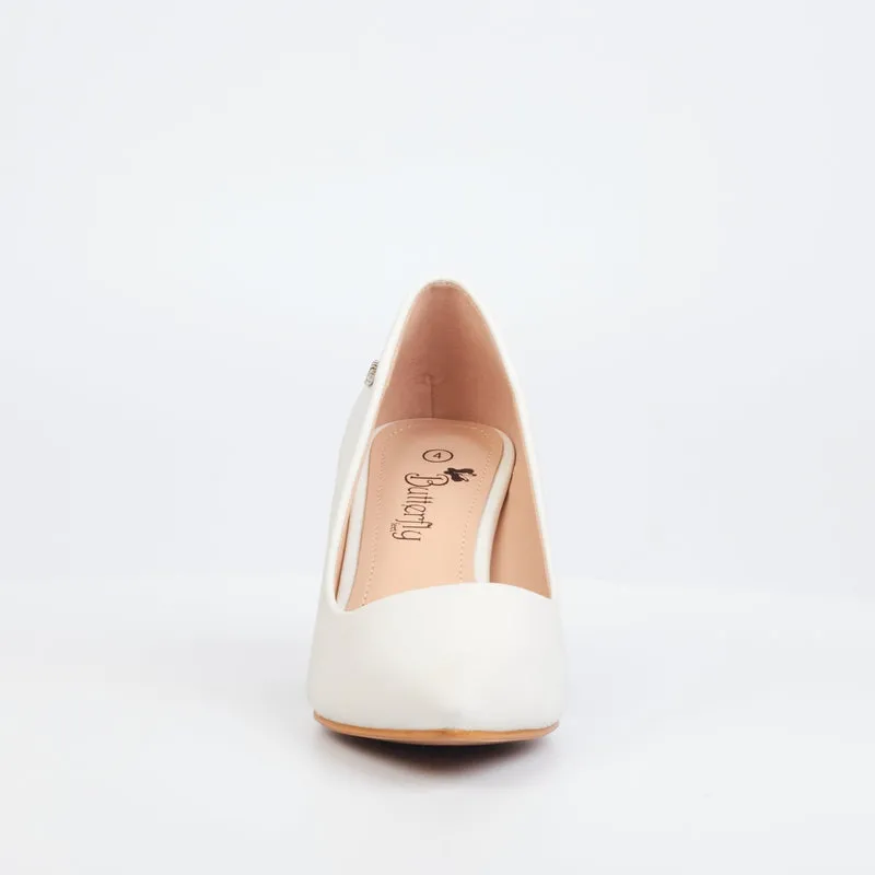 Butterfly Formal 3/4 Heel - White