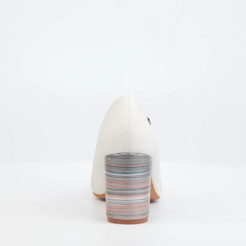 Butterfly Formal 3/4 Heel - White
