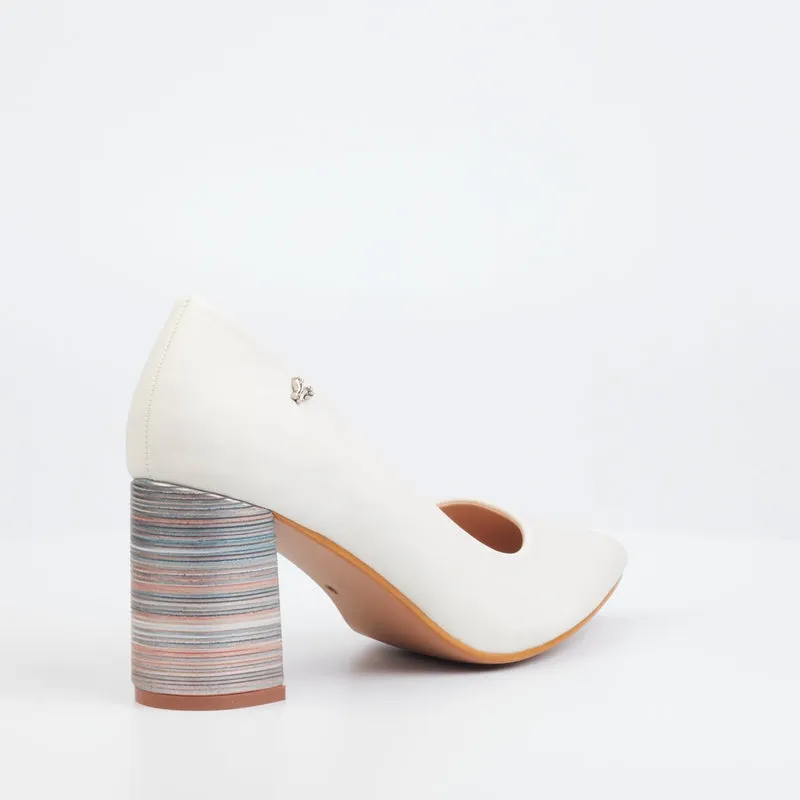 Butterfly Formal 3/4 Heel - White