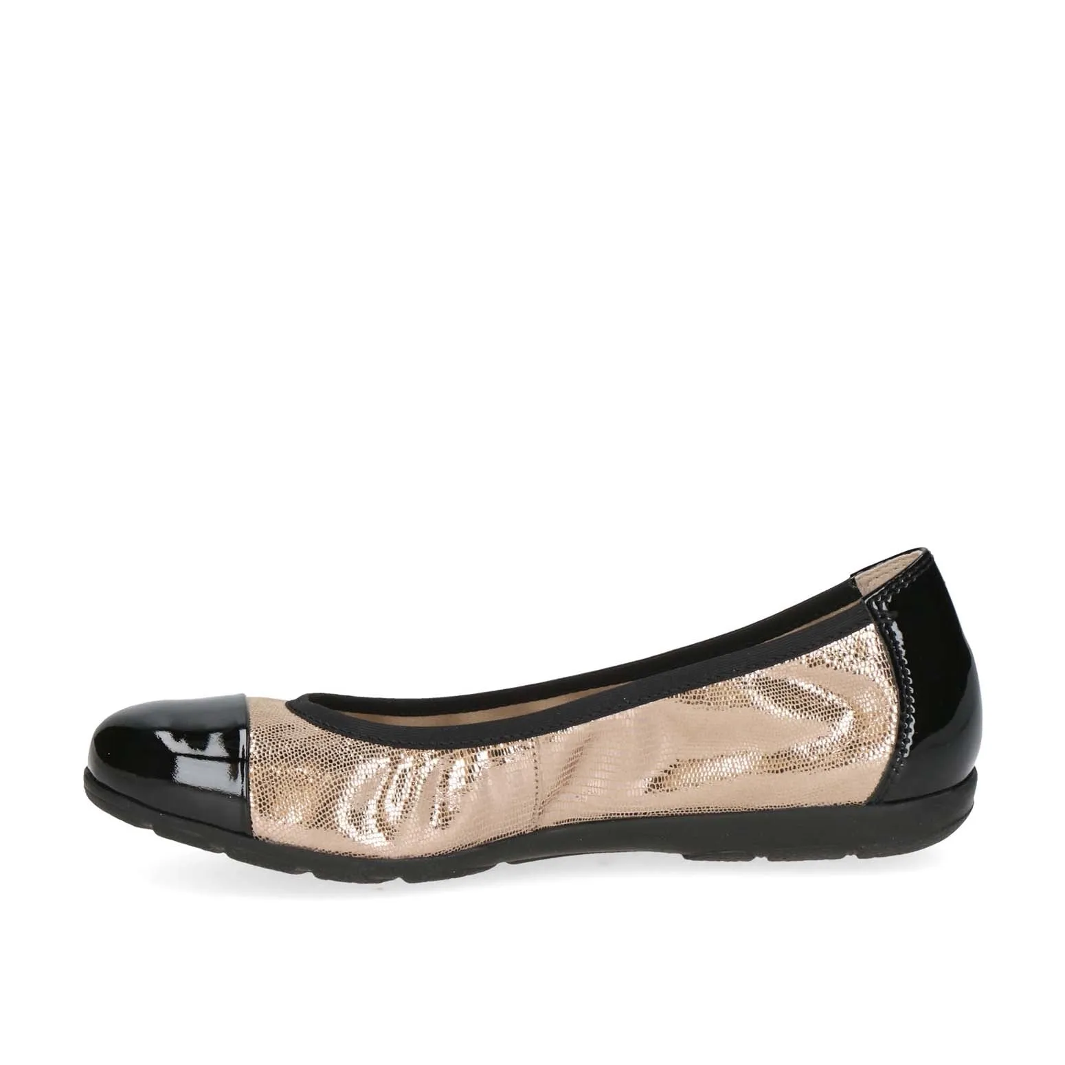 Caprice Classic Pump Taupe Reptile Comb
