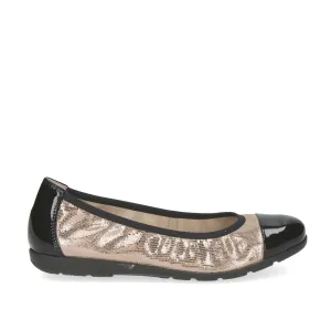 Caprice Classic Pump Taupe Reptile Comb