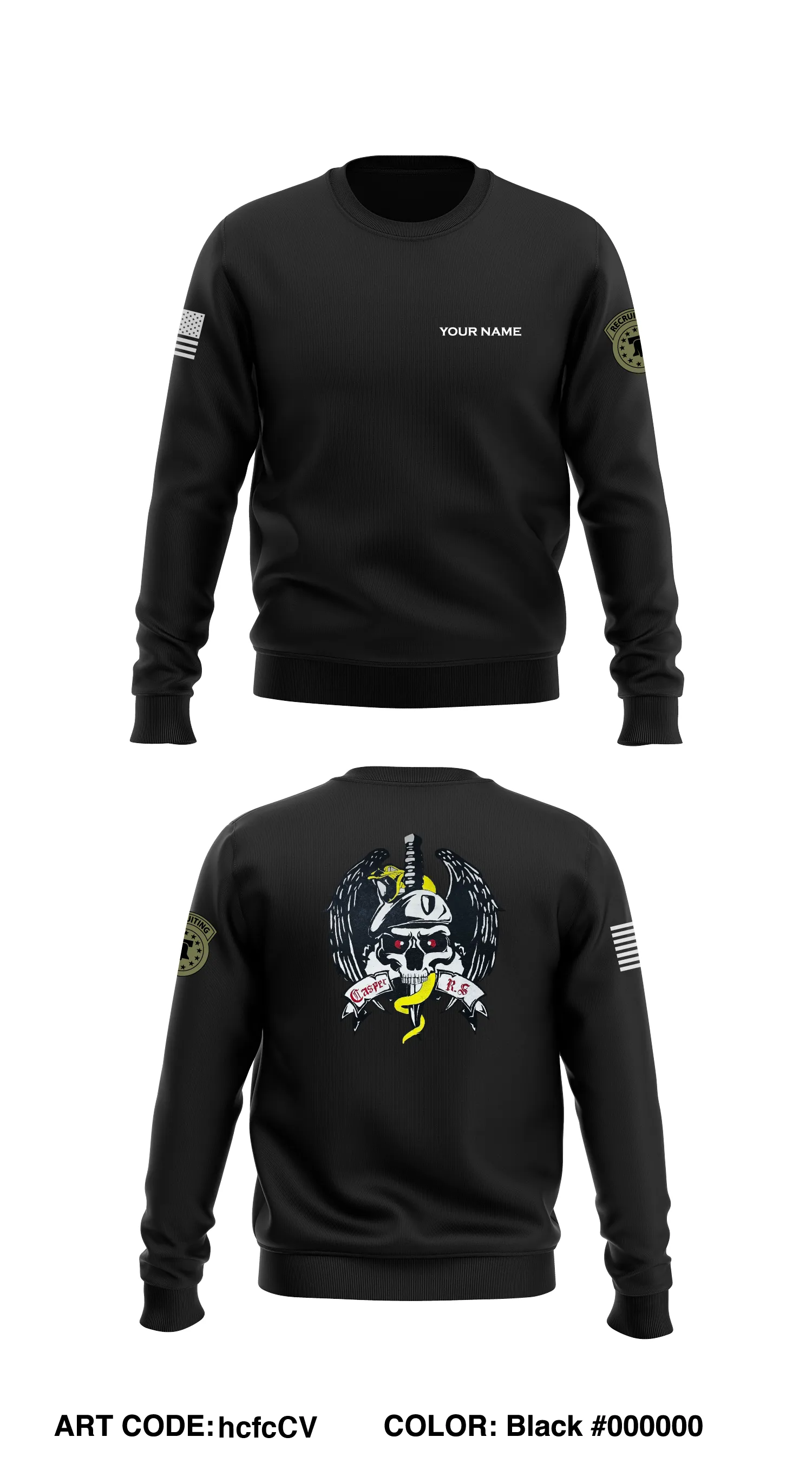 Casper Recruiting Station  Store 1 Core Men's Crewneck Performance Sweatshirt - hcfcCV