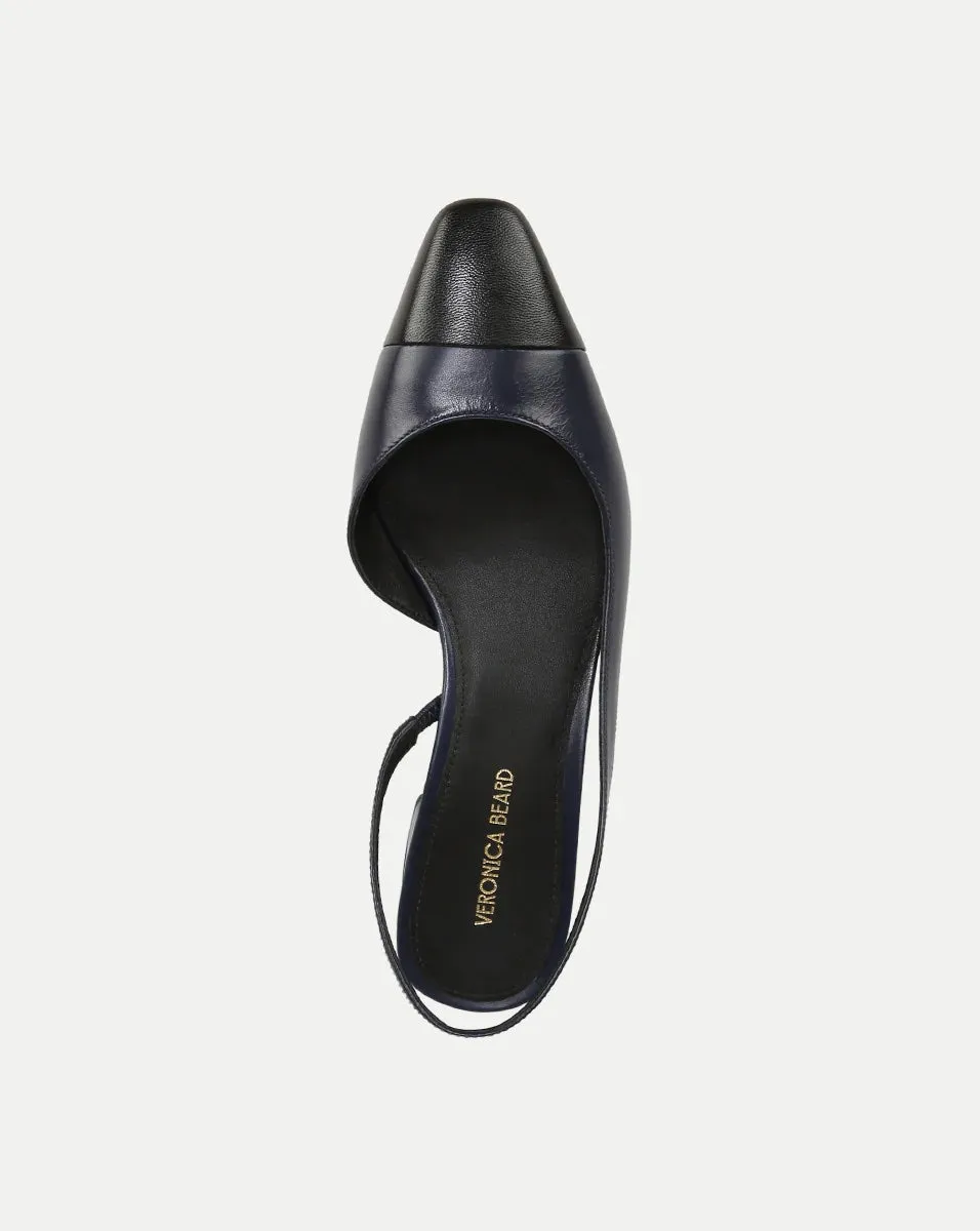 CECILE LEATHER CAP-TOE SLINGBACK