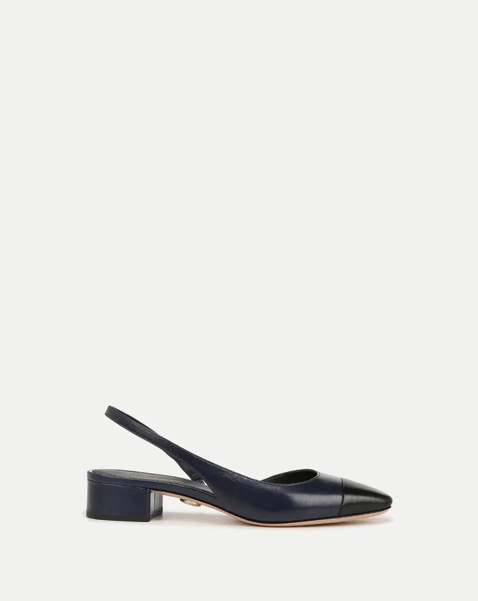 CECILE LEATHER CAP-TOE SLINGBACK