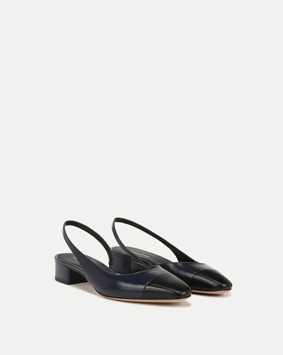CECILE LEATHER CAP-TOE SLINGBACK